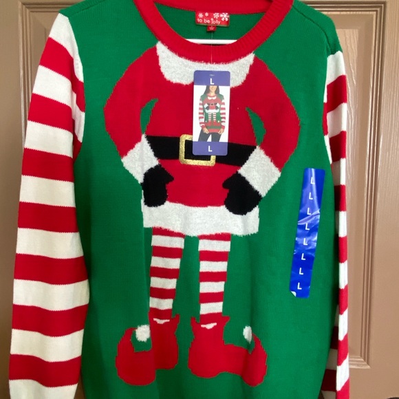 Mrs. Elf Christmas Sweater. - Picture 2 of 2
